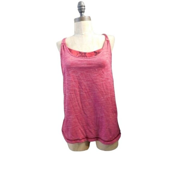 Lululemon Size 6 Strappy Reptile Heather Athletic Sporty Active Top - Picture 2 of 3